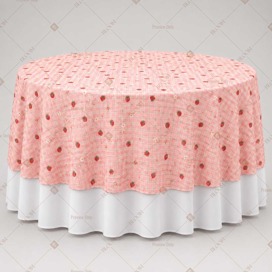Peach Polka Dot Table Overlay Pack of 6