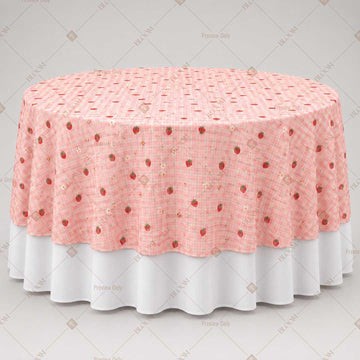Peach Polka Dot Table Overlay Pack of 6