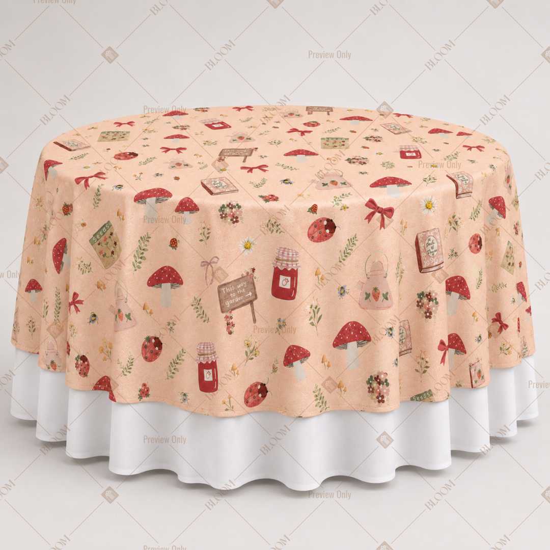 Vintage Strawberry Garden Table Overlay Pack of 6