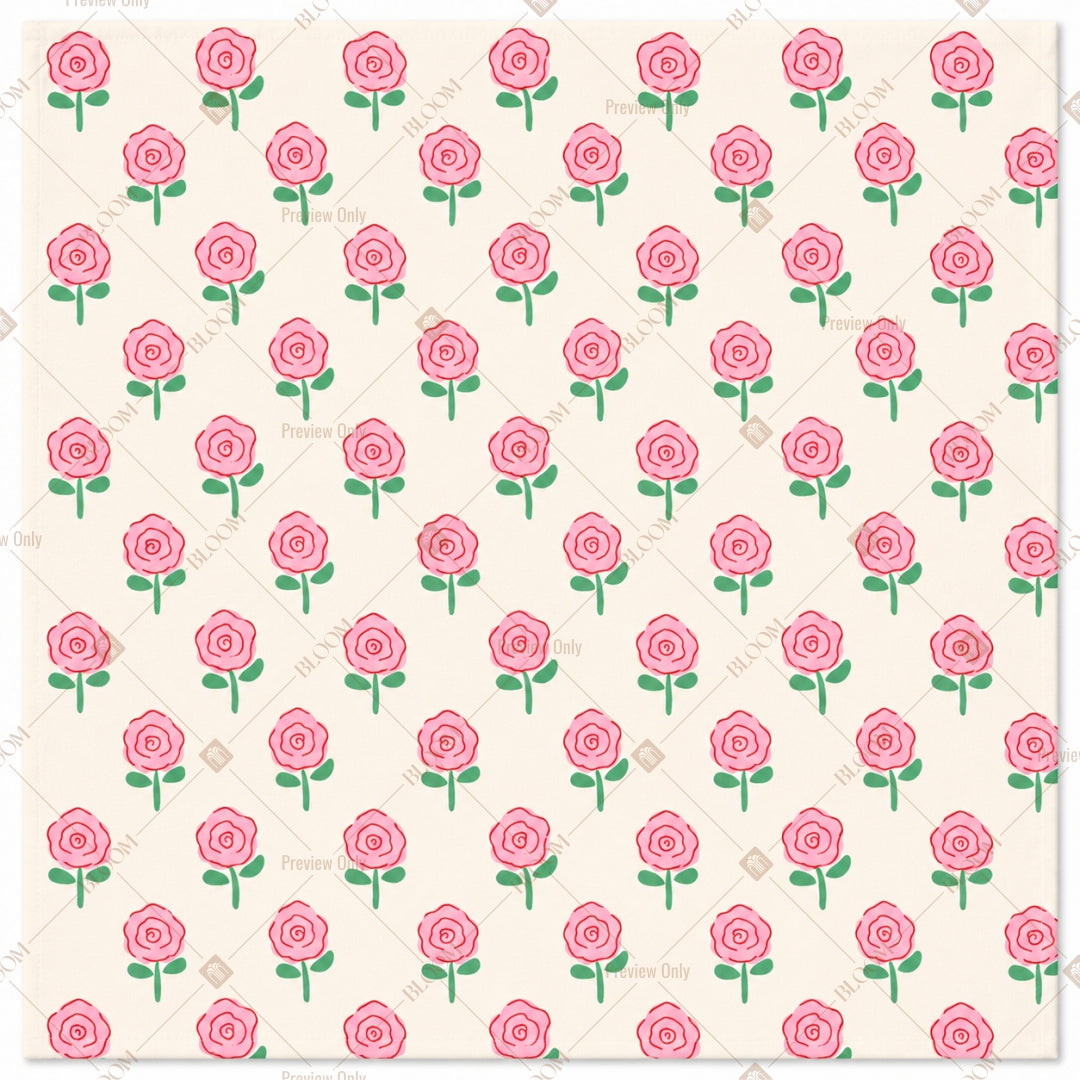 Pink Rosebud Pattern Design