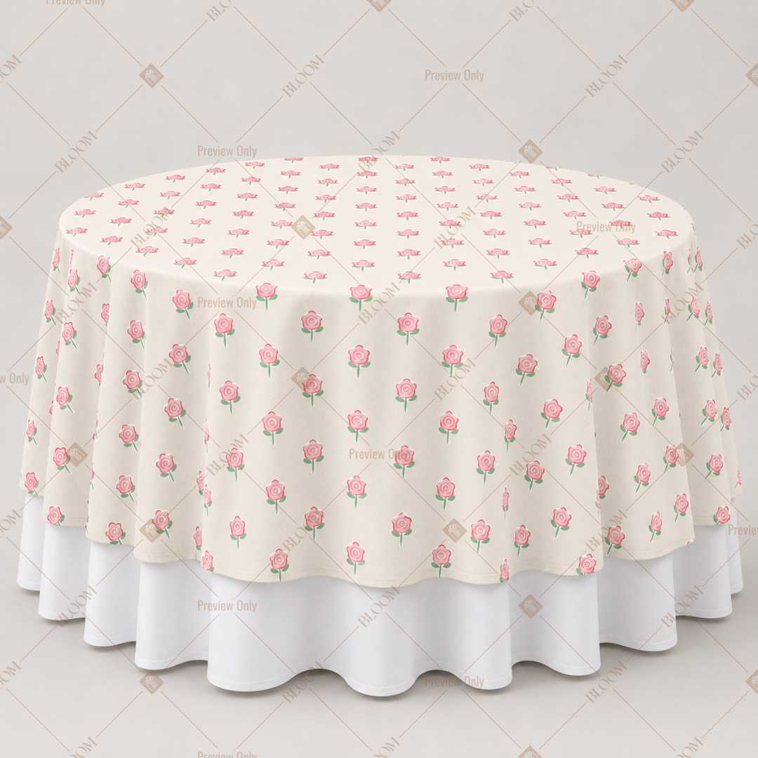 Blush Floral Dot Table Overlay Pack of 6