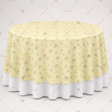 Butter Yellow Floral Table Overlay Pack of 6