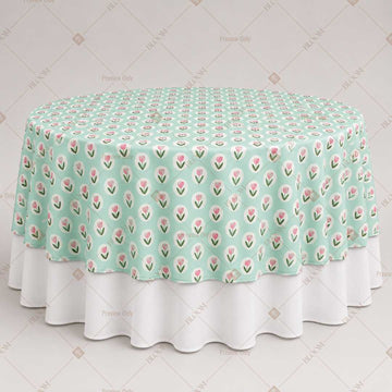 Mint Floral Sprig Table Overlay Pack of 6
