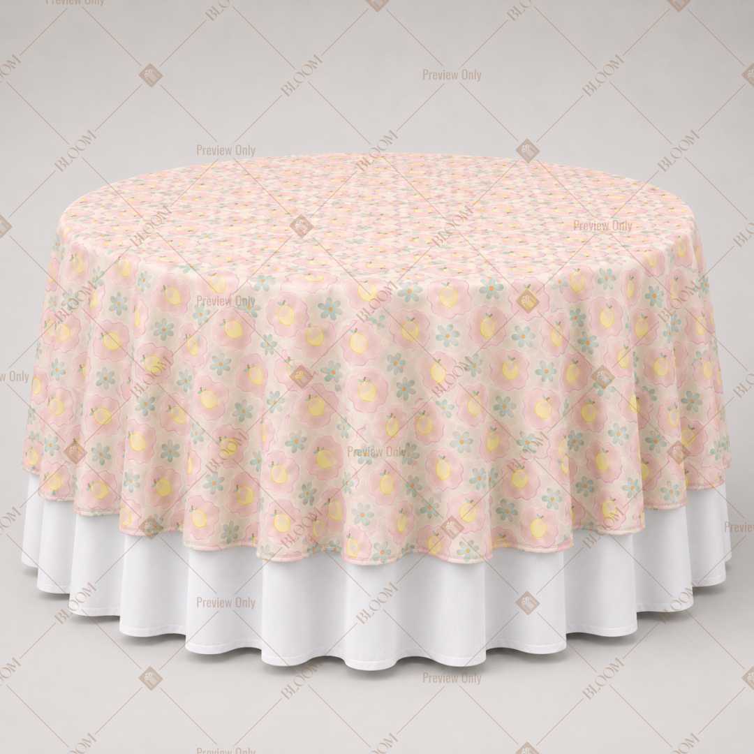 Peach Floral Vine Table Overlay Pack of 6