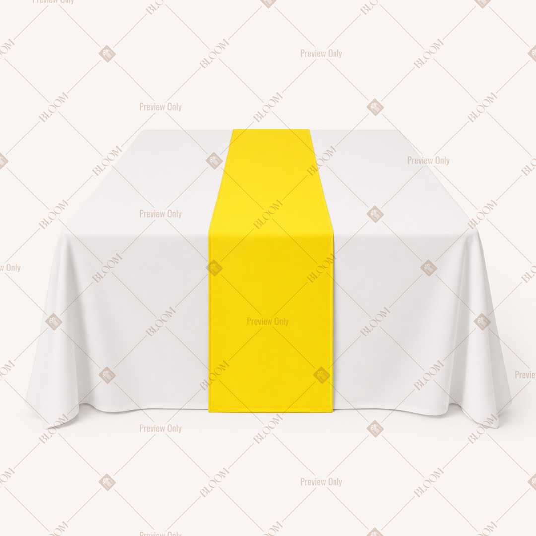Bright Yellow Table Runner Pack Of 12
