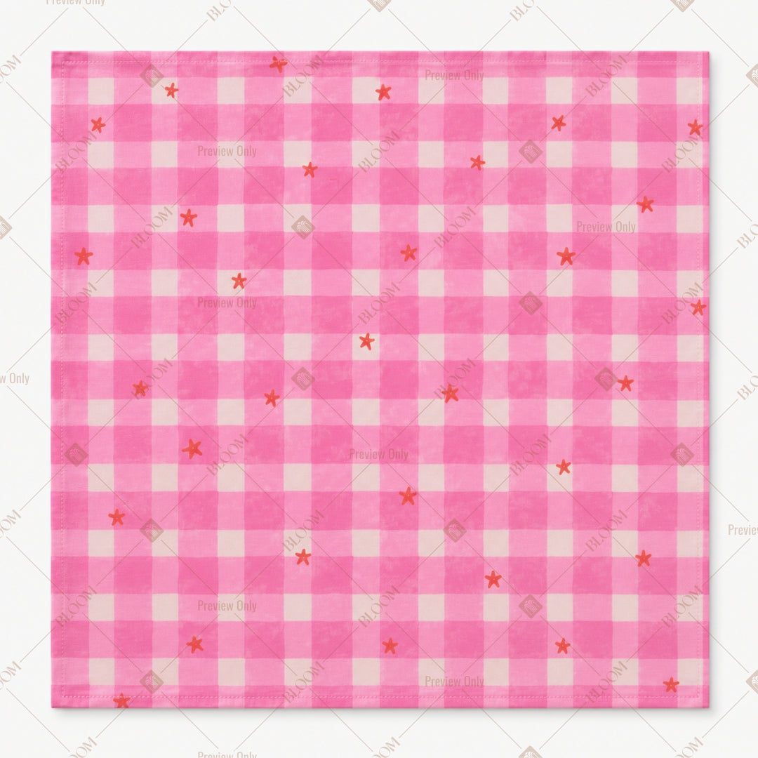 Pink Gingham Check Pattern Design