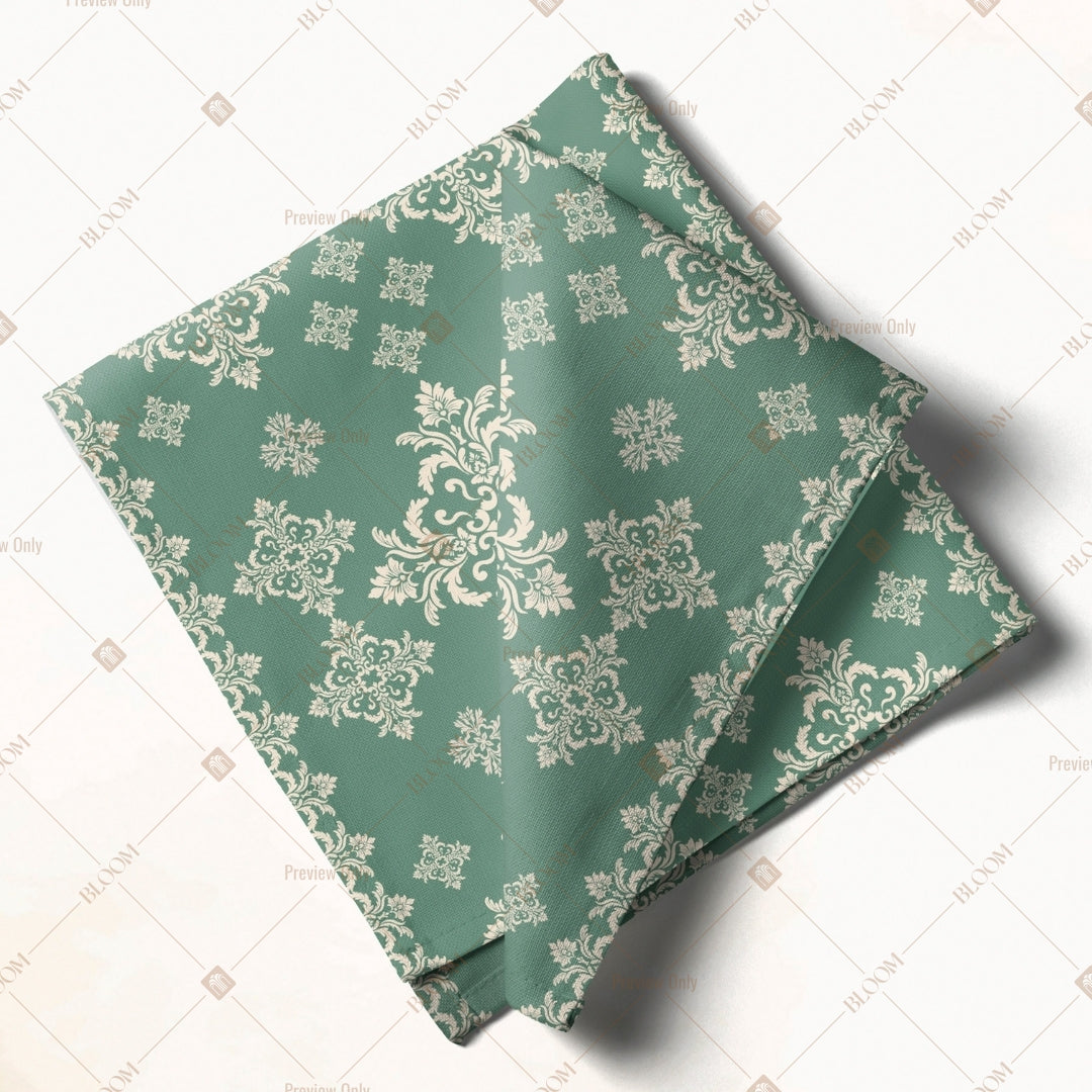 Mint Geometric Floral Napkin Pack of 20