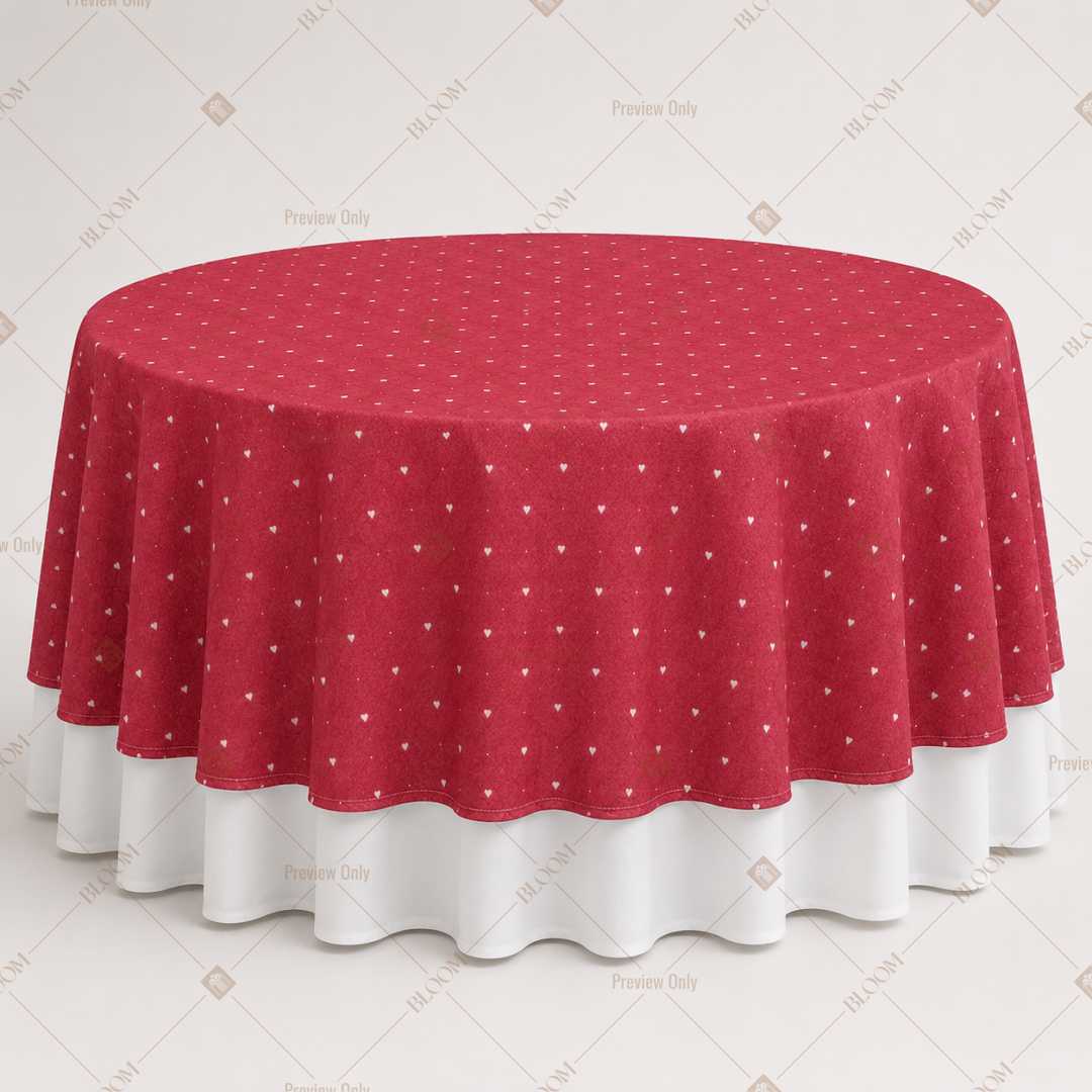 Red Polka Dot Table Overlay Pack of 6