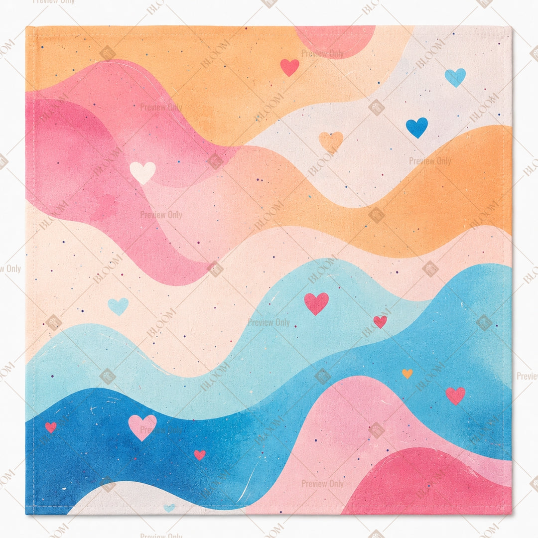 Pastel Abstract Wave Pattern Design