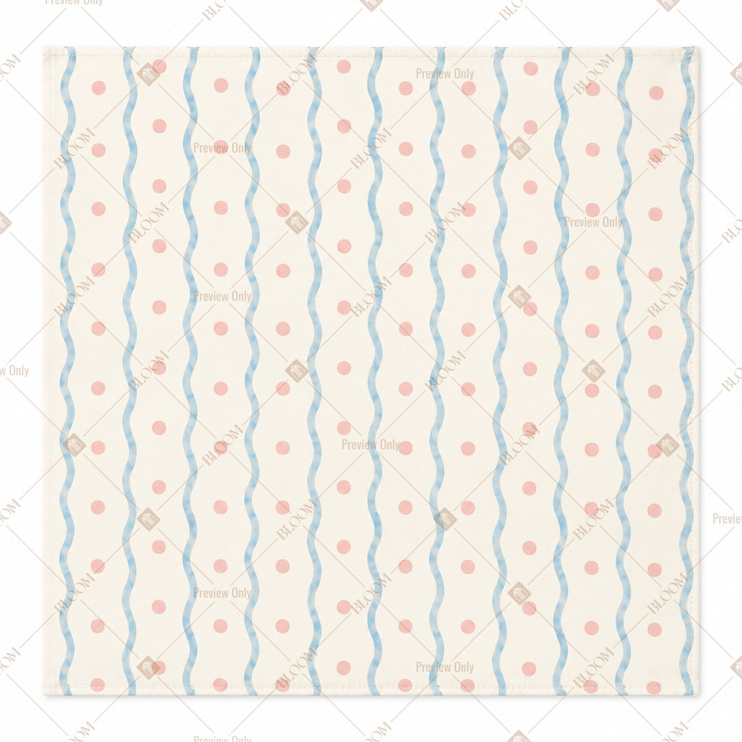 Blue Wavy Line Pattern Design