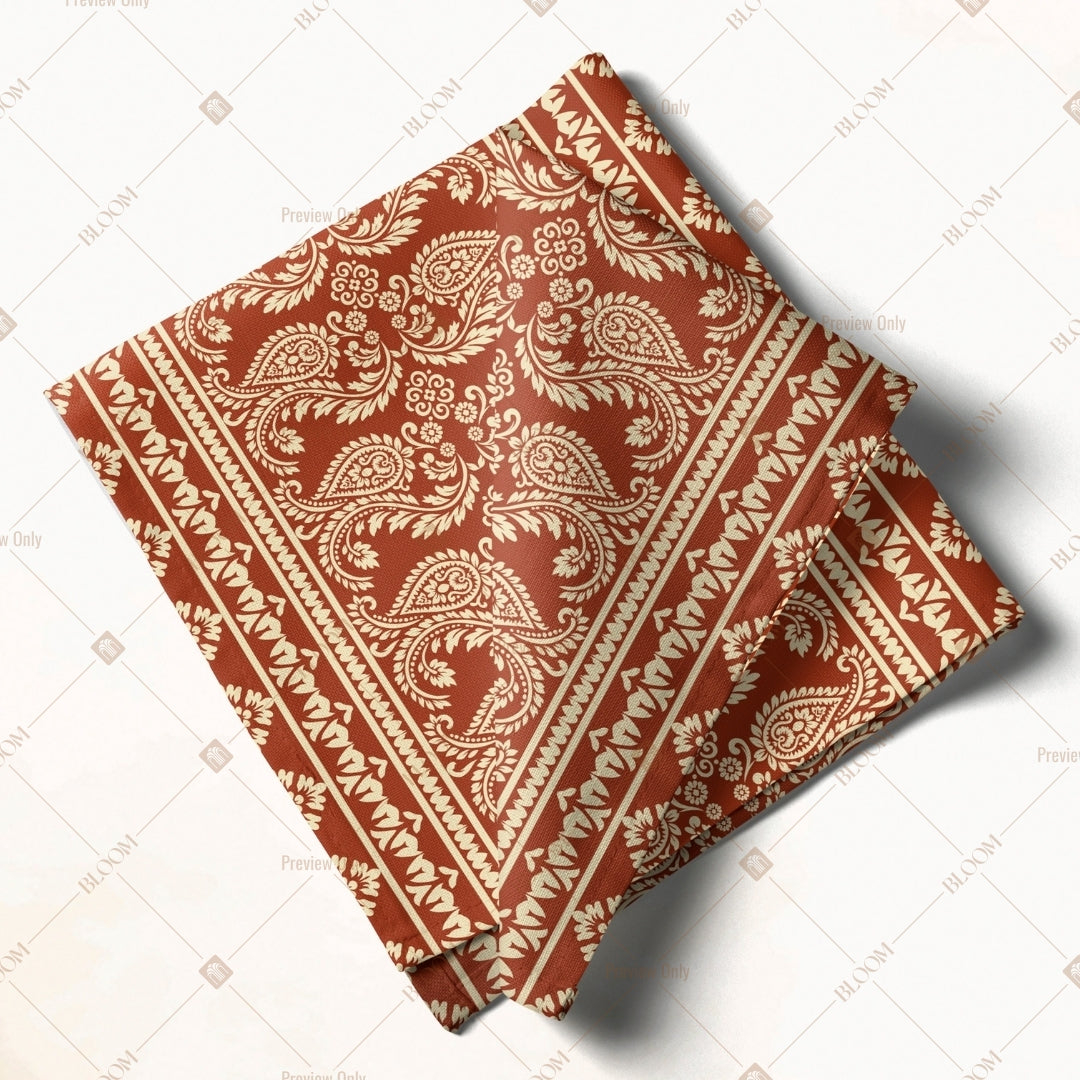 Rust Traditional Pattern Napkin Pack of 20