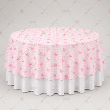 Pink Floral Dot Table Overlay Pack of 6
