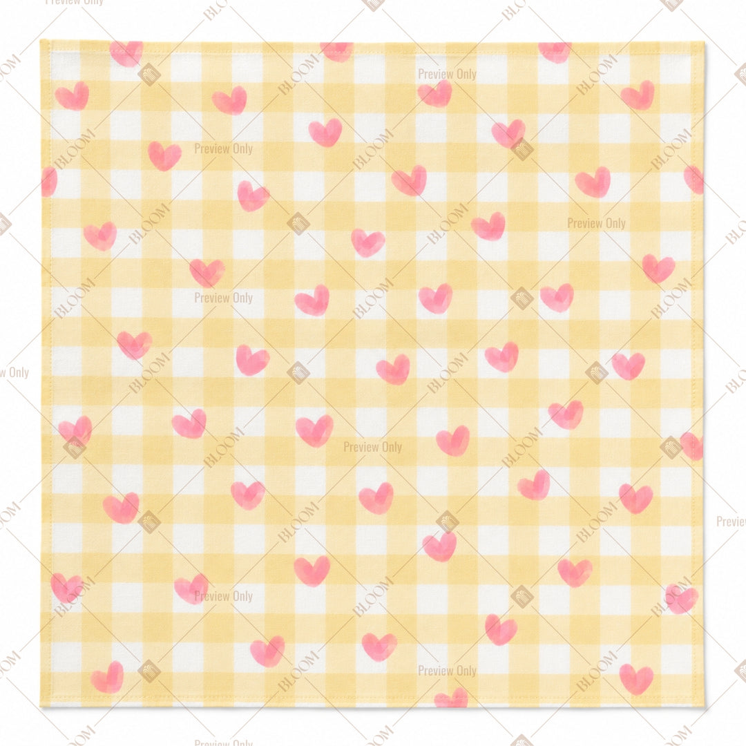 Yellow Bow Check Pattern Design