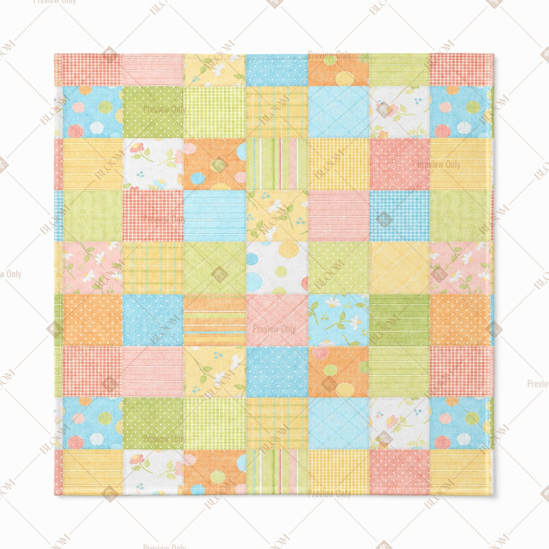 Pastel Patchwork Quilt Pattern Design