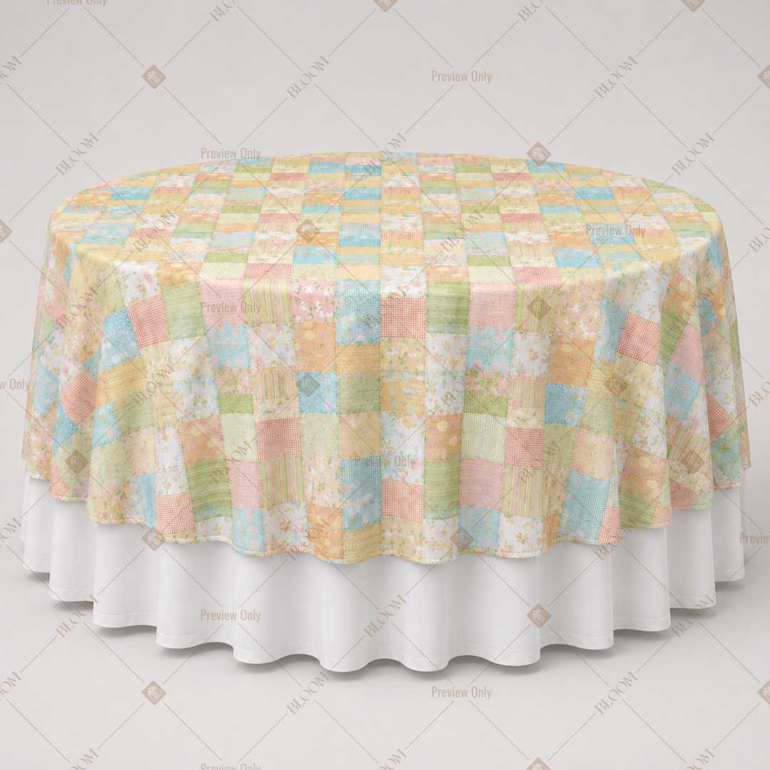 Pastel Checkerboard Table Overlay Pack of 6