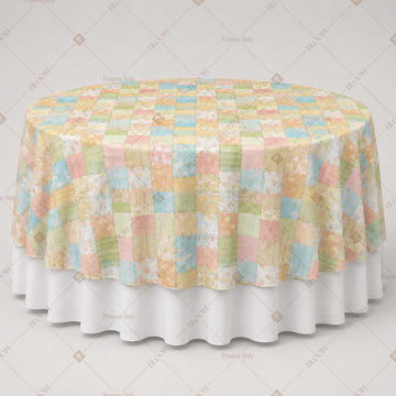 Pastel Checkerboard Table Overlay Pack of 6