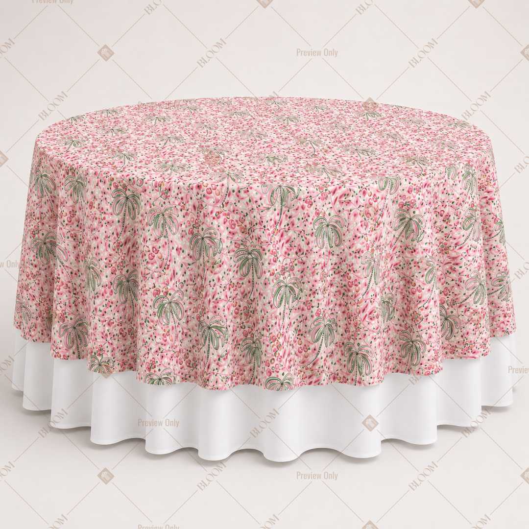 Dusty Pink Botanical Table Overlay Pack of 6