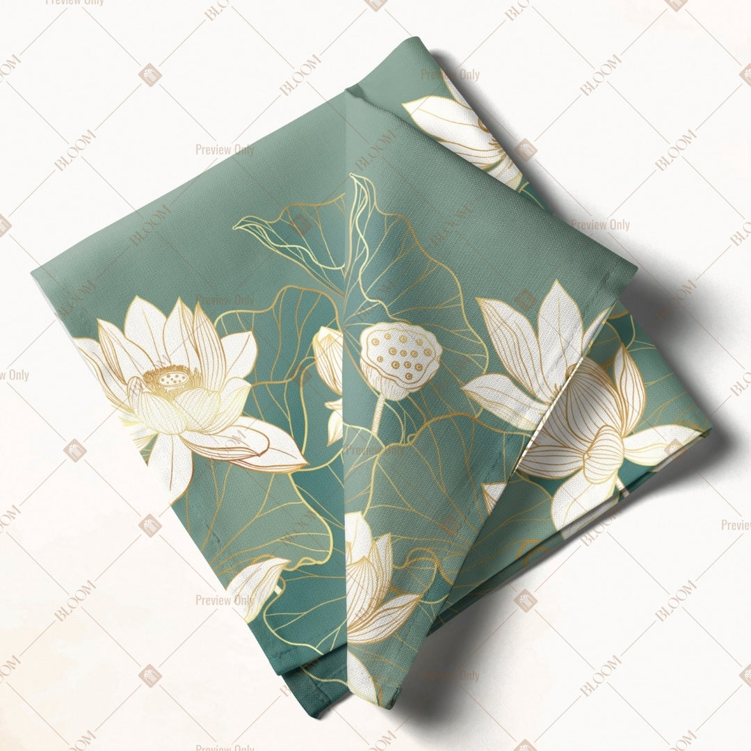 White Magnolia Floral Napkin Pack of 20