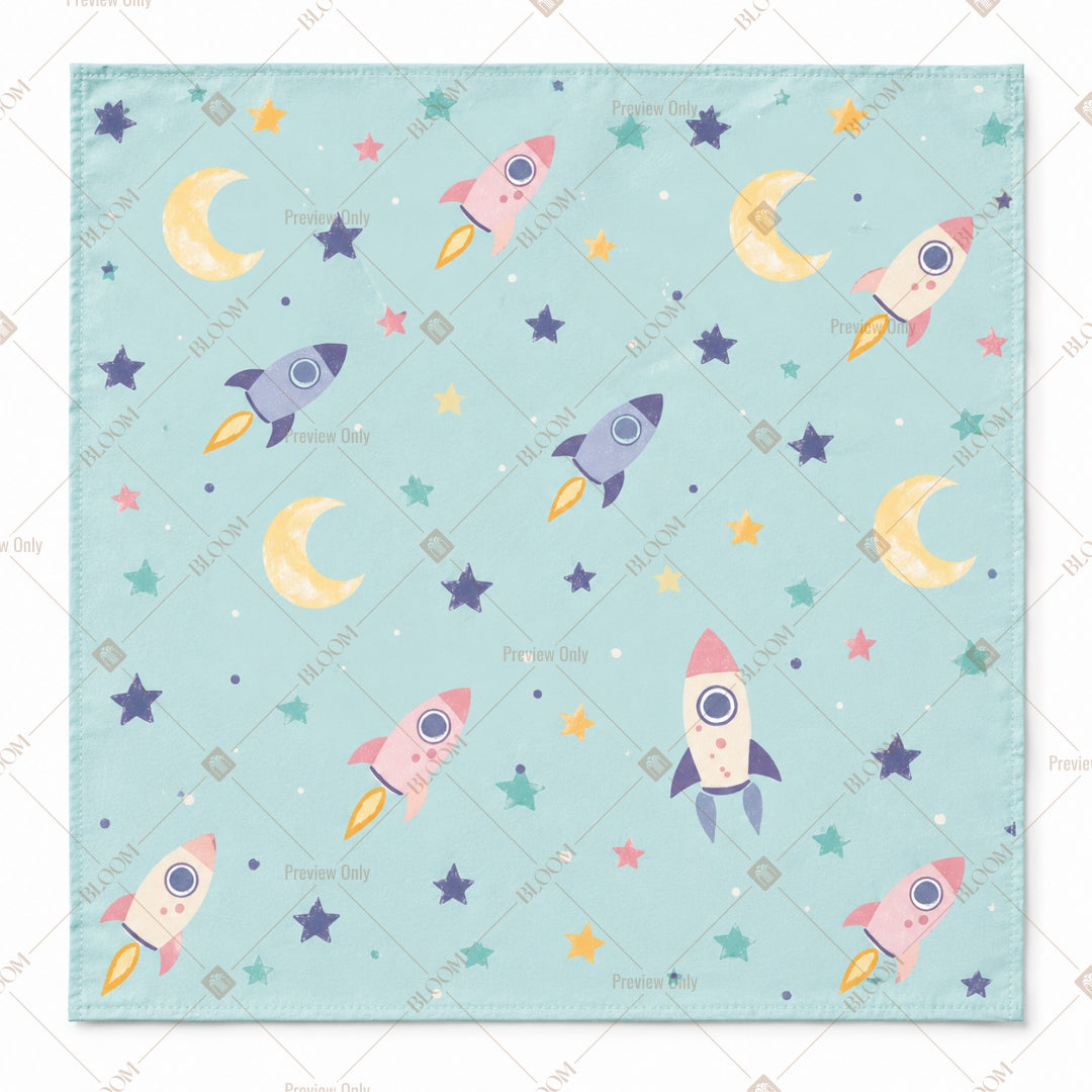 Space Rocket Kids Pattern Design