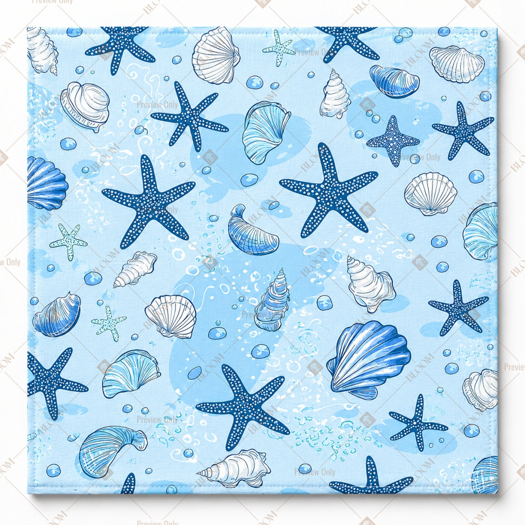 Blue Starfish Ocean Pattern Design