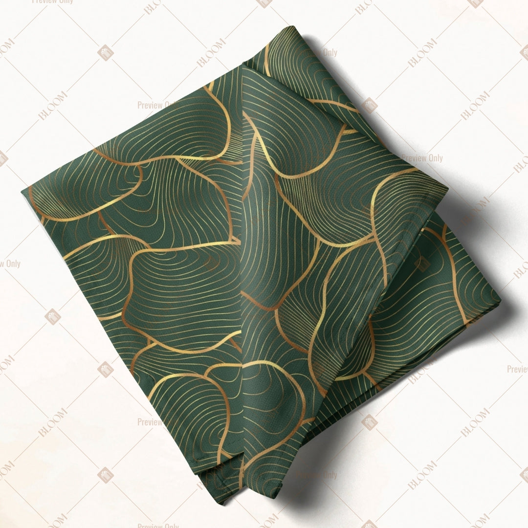 Dark Green Geometric Napkin Pack of 20