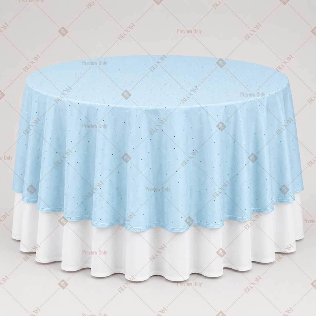 Sky Blue Solid Table Overlay Pack of 6