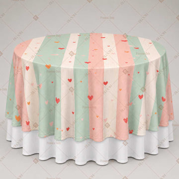 Pastel Stripe Party Table Overlay Pack of 6