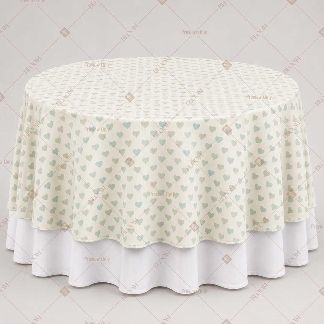 Sage Green Floral Dot Table Overlay Pack of 6