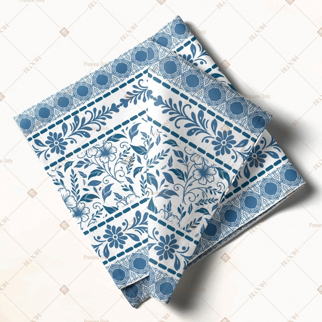 Blue Traditional Border Napkin Pack of 20