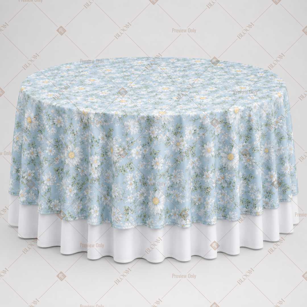 Blue Floral Vine Table Overlay Pack of 6