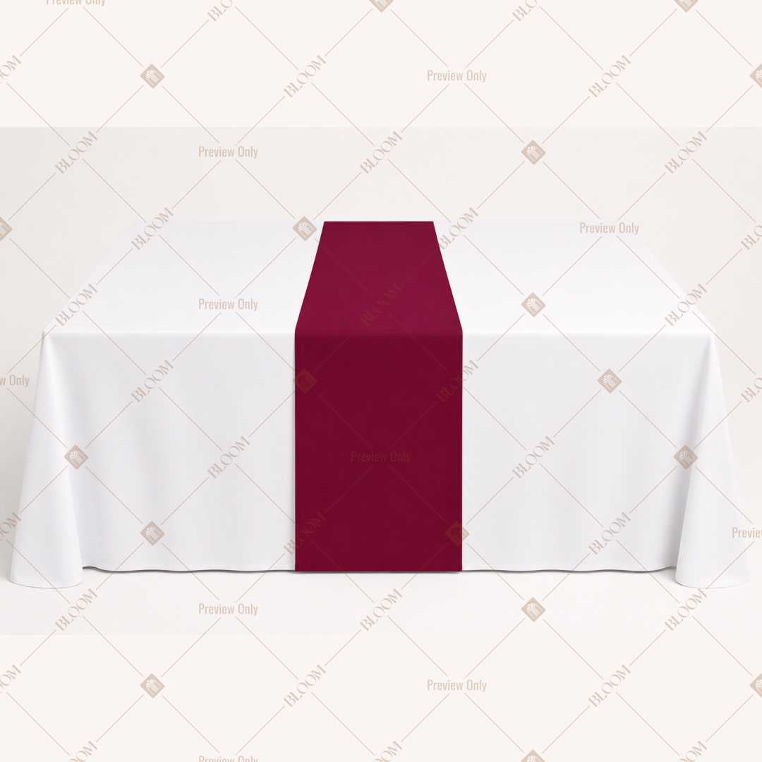 Burgundy Table Runner Pack Of 12