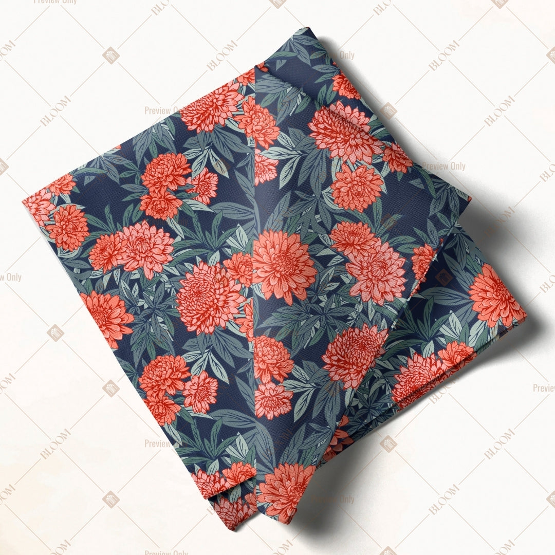 Coral Rose Pattern Napkin Pack of 20