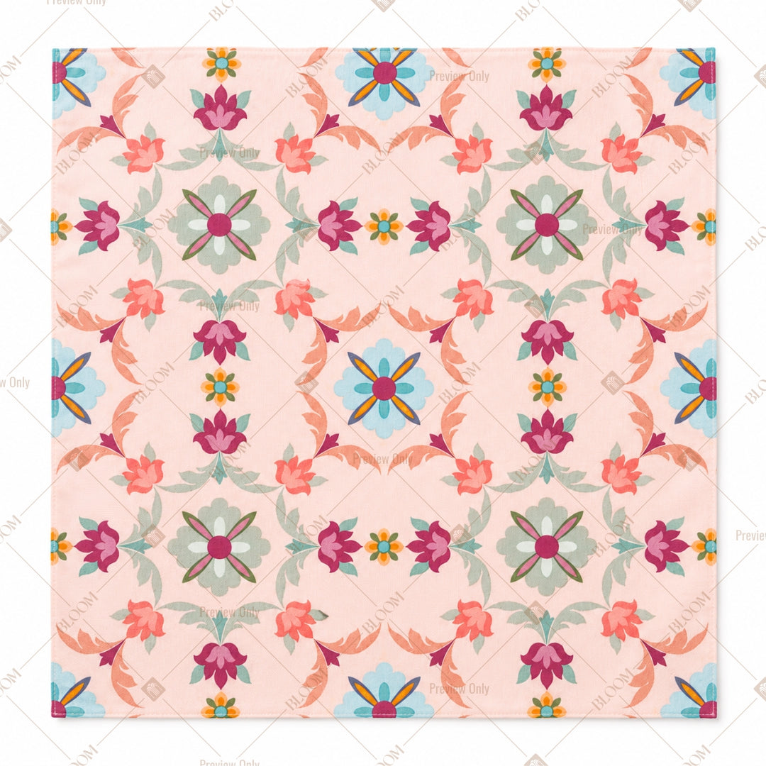 Pastel Geometric Floral Pattern Design