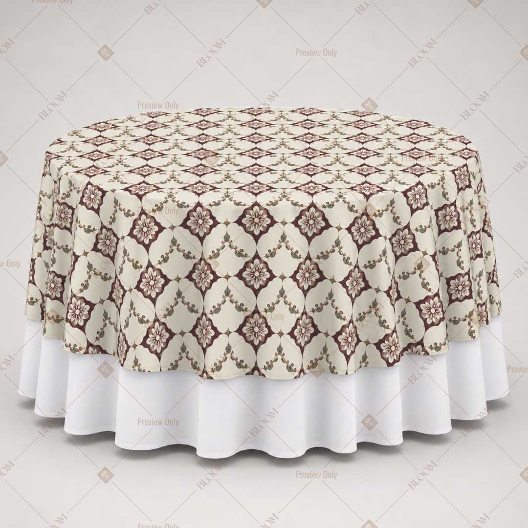 Brown Diamond Block Print Table Overlay Pack of 6