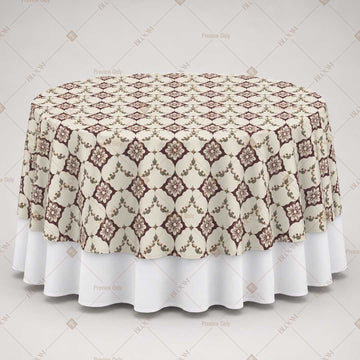 Brown Diamond Block Print Table Overlay Pack of 6