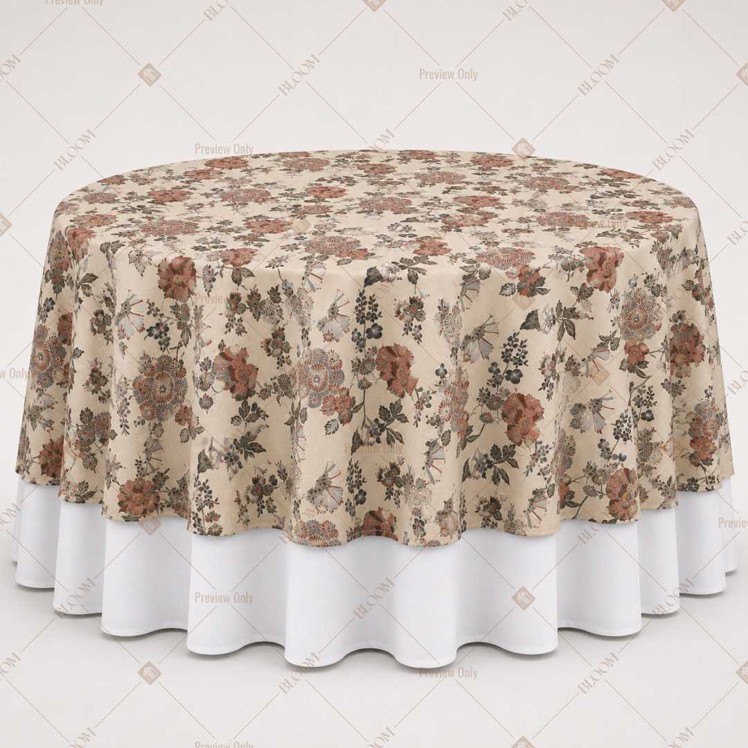 Rustic Woodland Floral Table Overlay Pack of 6