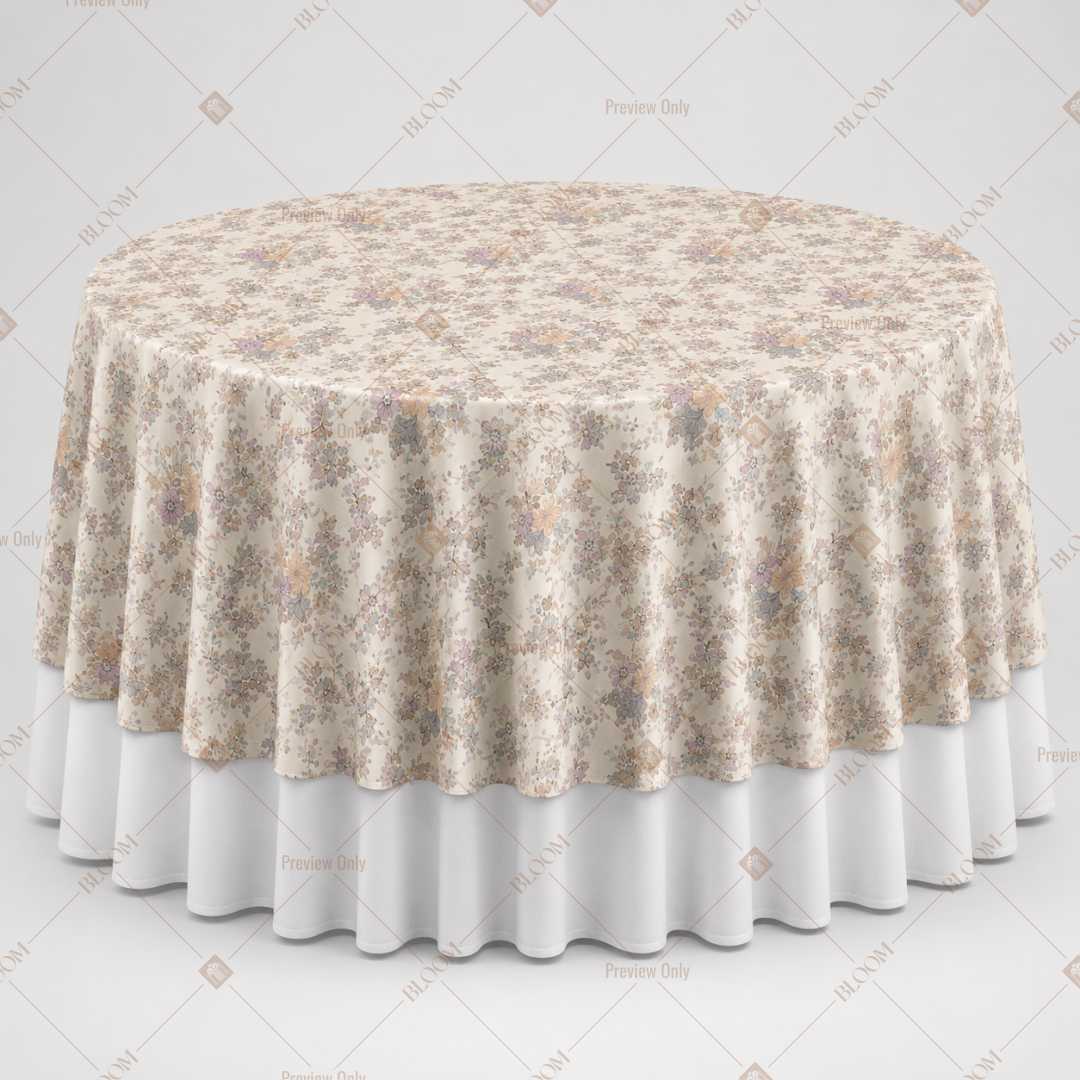 Neutral Floral Trellis Table Overlay Pack of 6