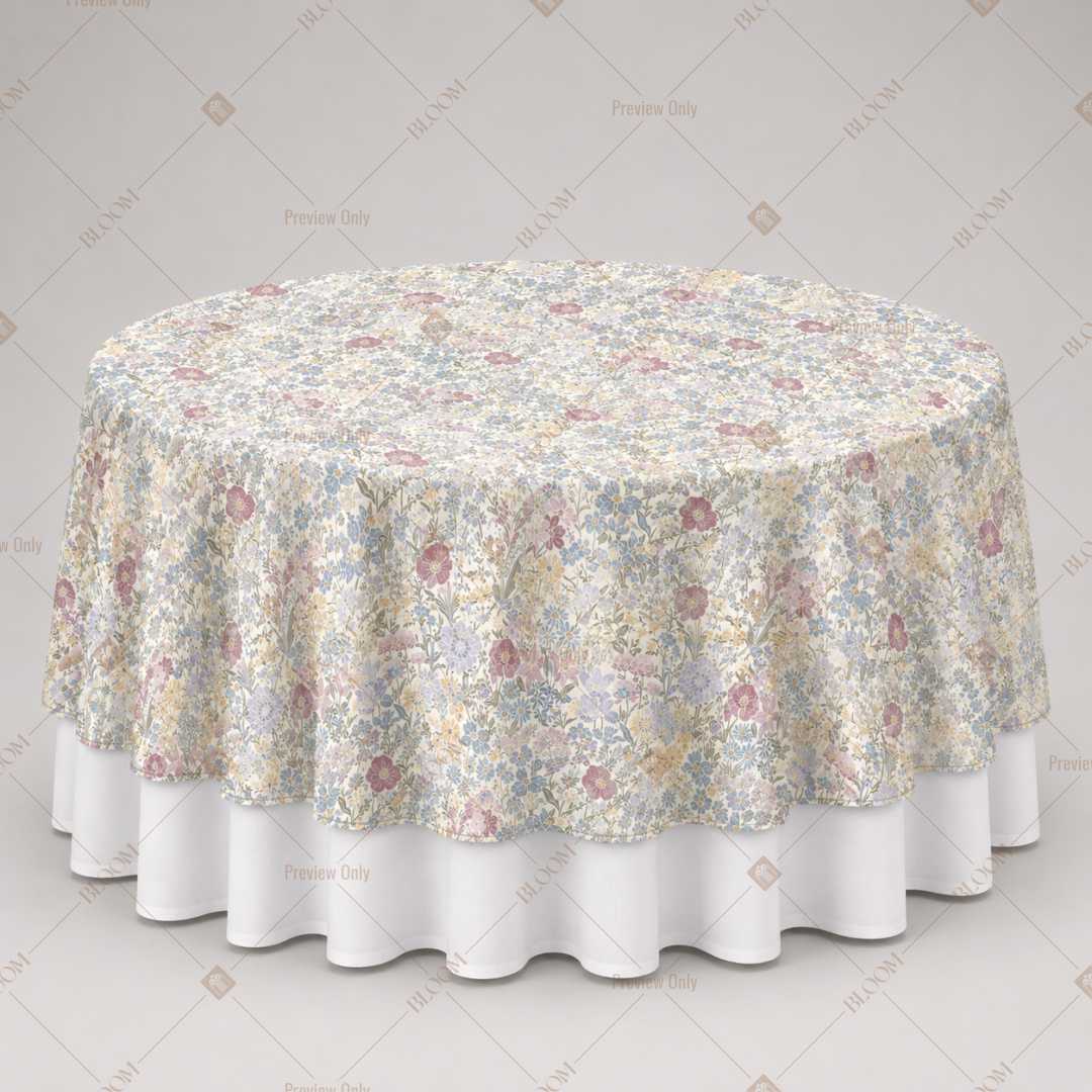 Soft Pastel Floral Table Overlay Pack of 6