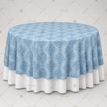 Blue Damask Floral Table Overlay Pack of 6