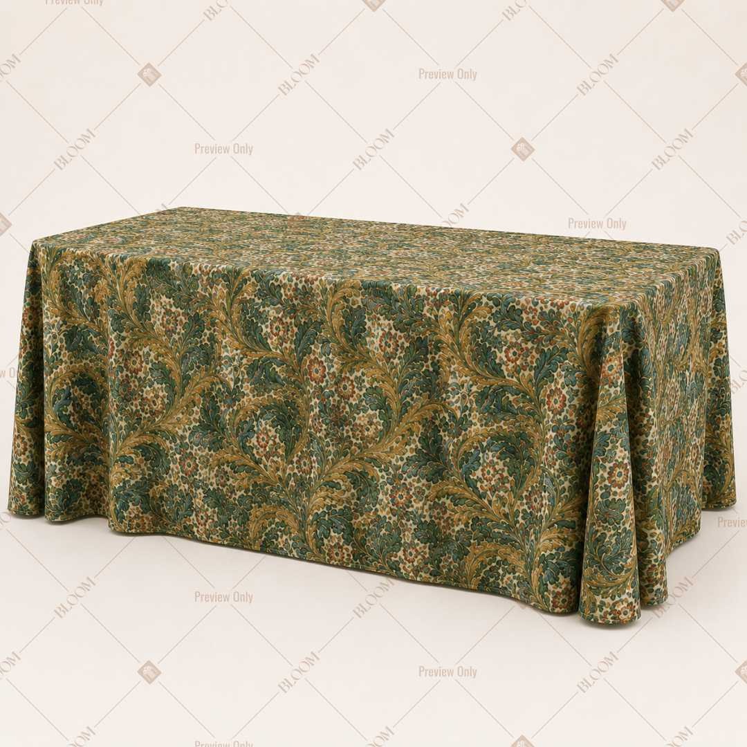 Olive Paisley Botanical Table Cover Pack Of 6