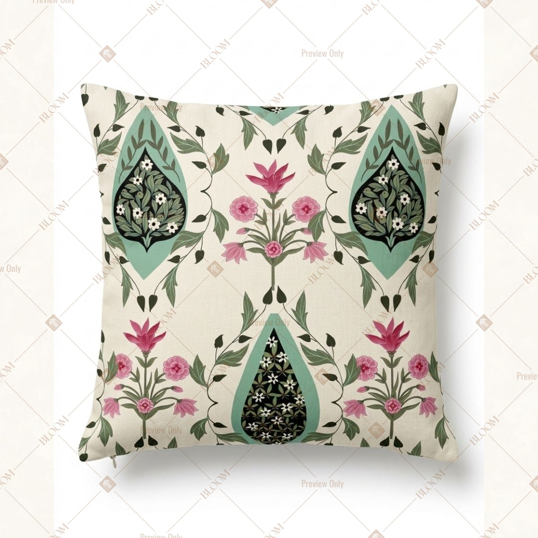 Boho Green Botanical Cushion Cover Pack of 12
