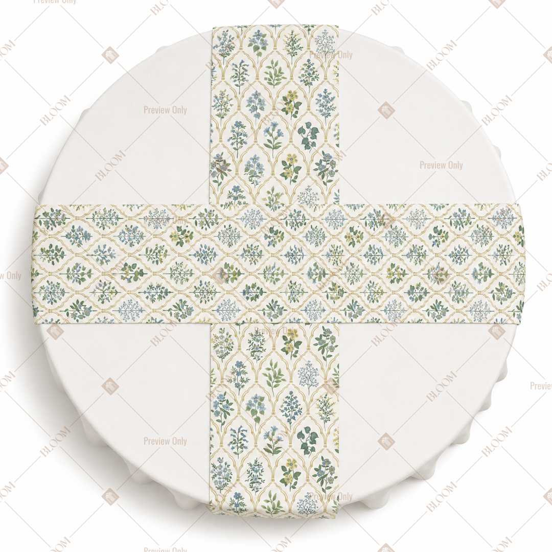 Sage Botanical Vine Table Runner Pack Of 12