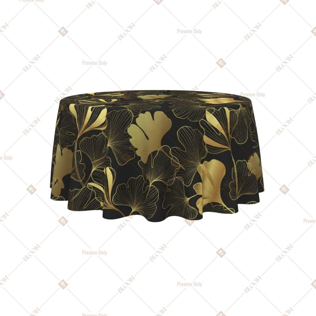 Black Gold Tropical Leaf Table Cover Pack Of 6