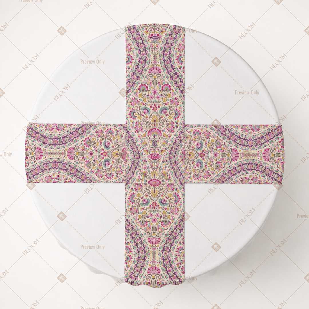 Lavender Paisley Table Runner Pack Of 12