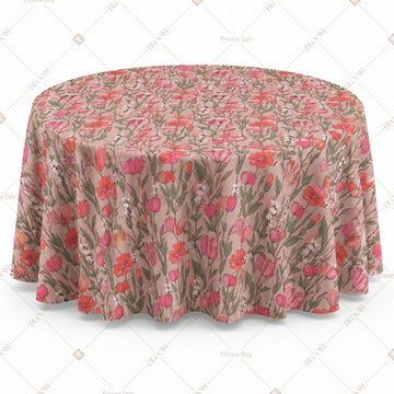 Coral Floral Table Cover Pack Of 6