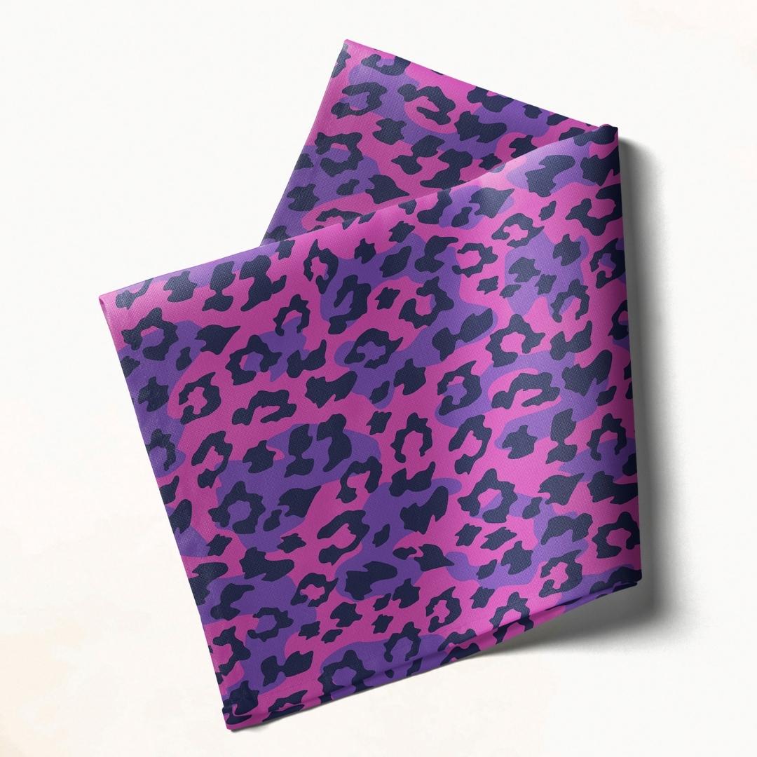 Purple and Pink Leopard Print: Napkins 18" X 18" - Pack Of 20