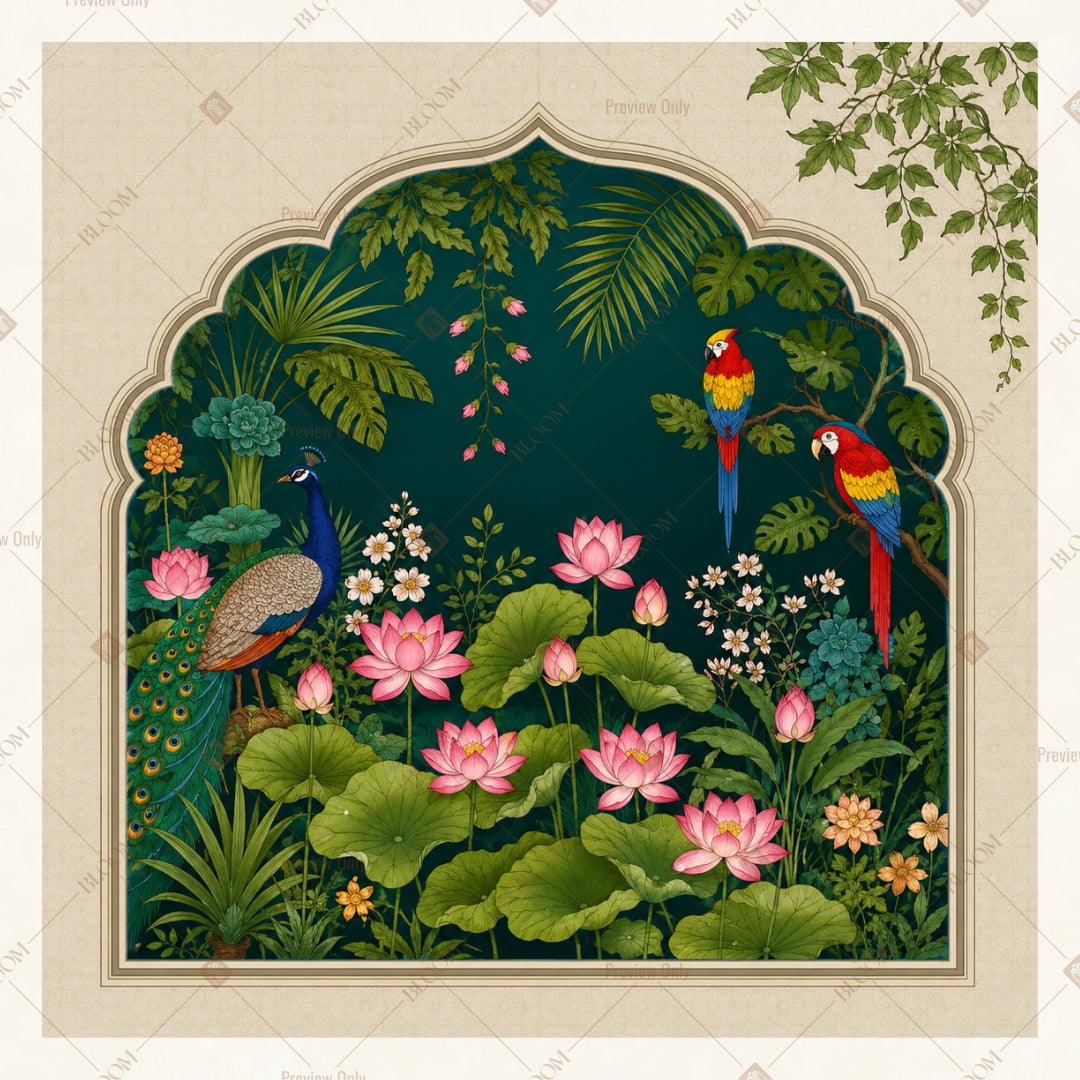 Secret Garden Floral Square Backdrop