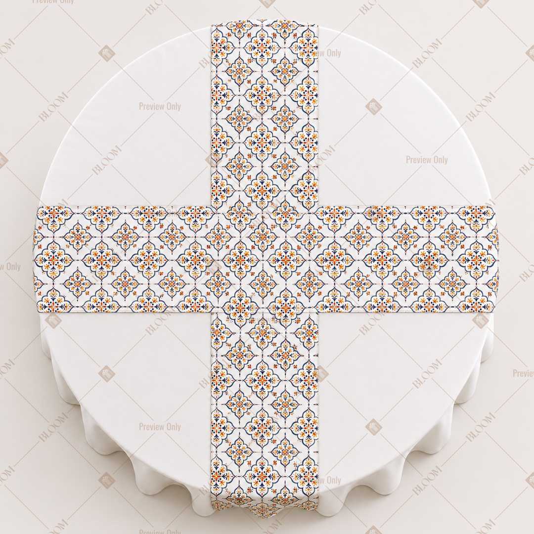 Grey Moroccan Trellis Table Runner Pack Of 12
