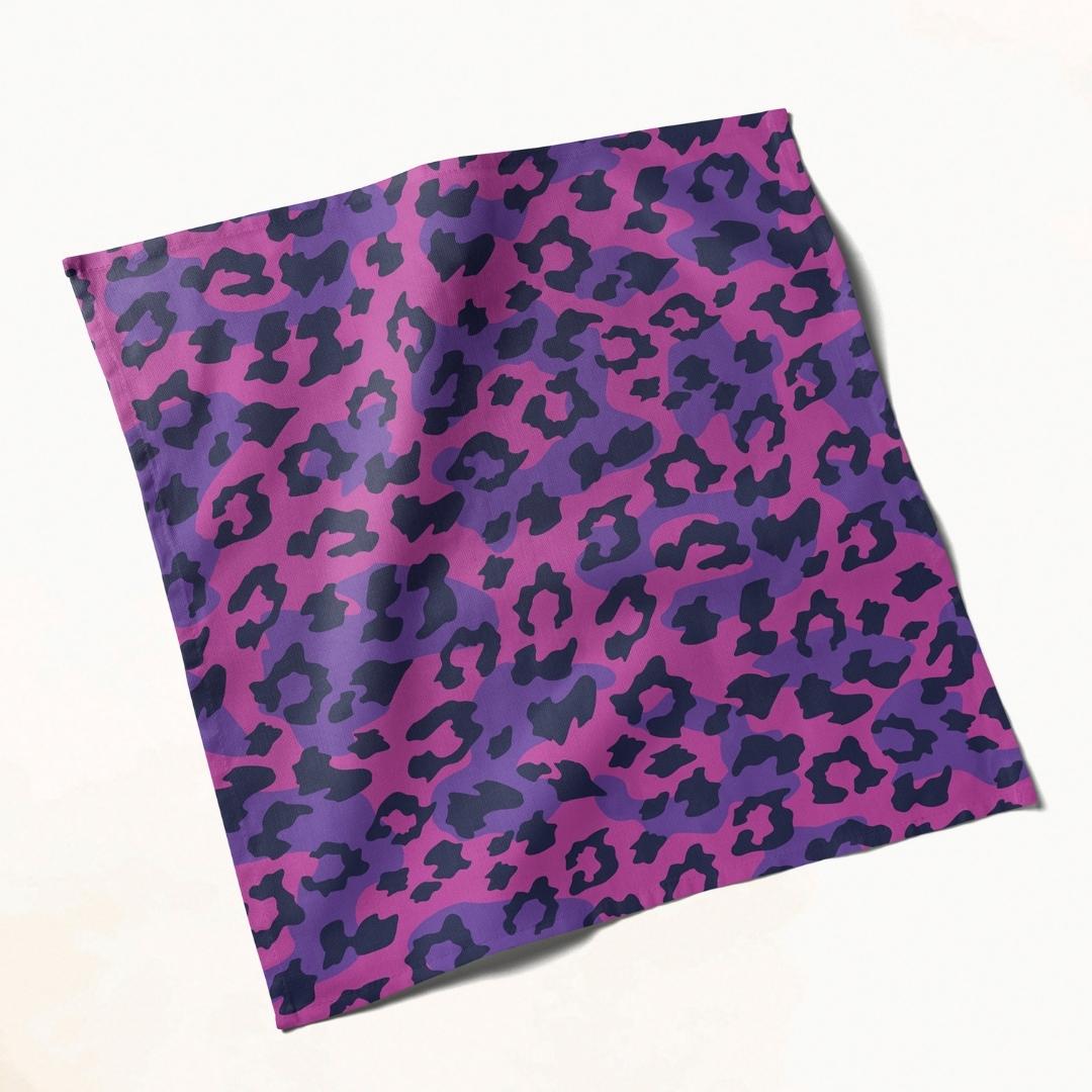 Purple and Pink Leopard Print: Napkins 18" X 18" - Pack Of 20