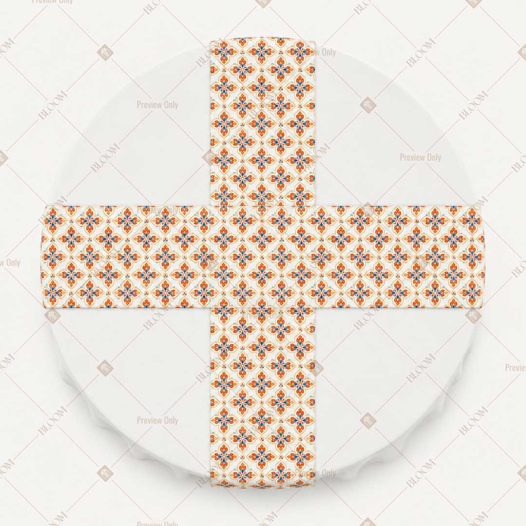 Peach Diamond Trellis Table Runner Pack Of 12